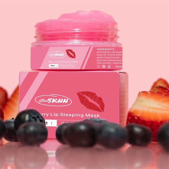 Natural Sugar Scrub Watermelon Hydrating Lip Sleeping Mask 4 in 1 Lip Care Set - Picture 4 of 9